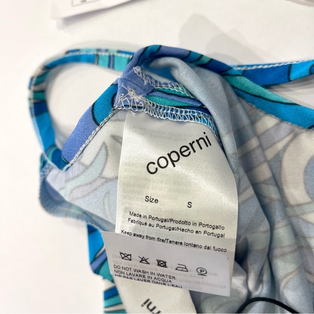 NWT Coperni bralette banded branded top in acid blue , brand NEW - Picture 8 of 8